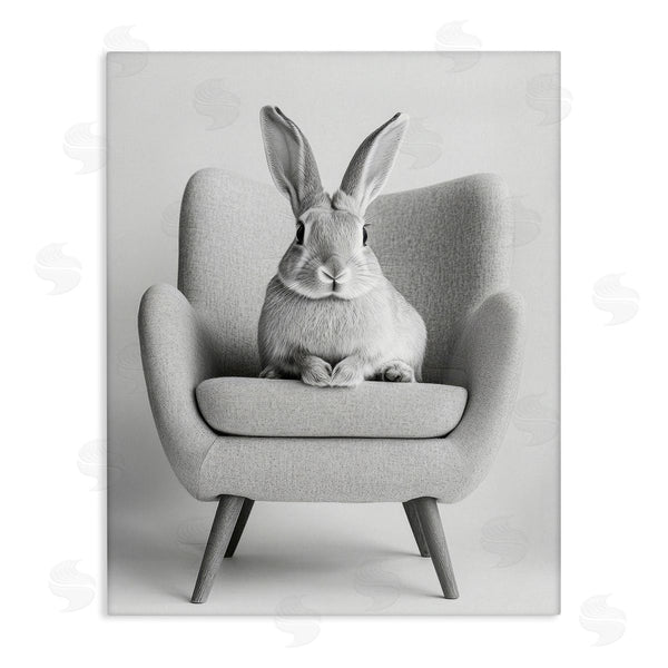 stupell industries Petal Prints Design | Modern Bunny in Chair