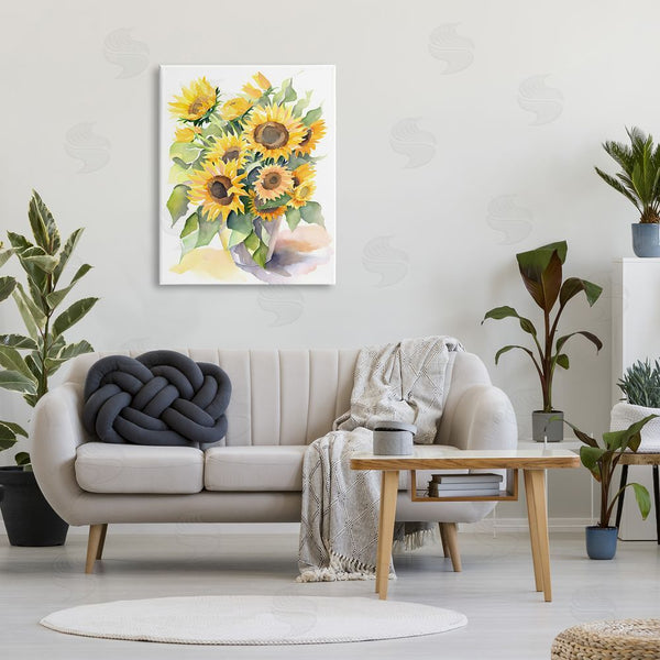 Stupell Industries Petal Prints Design | Modern Sunflowers On White Wall Art