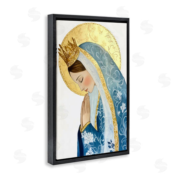 Stupell Industries Petal Prints Design | Mother Mary Religious Portrait Wall Art
