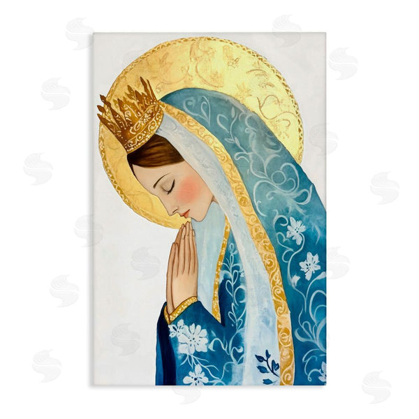 stupell industries Petal Prints Design | Mother Mary Religious Portrait Wall Art
