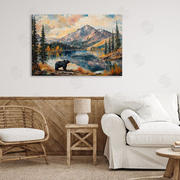 Stupell Industries Petal Prints Design | Mountain Bear Viewpoint Wall Art