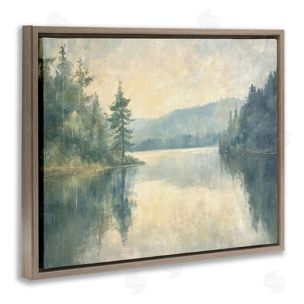 Stupell Industries Petal Prints Design | Mountain's Reflection Landscape