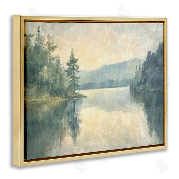 Stupell Industries Petal Prints Design | Mountain's Reflection Landscape