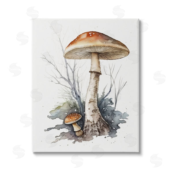 stupell industries Petal Prints Design | Mushroom Watercolor Splash Wall Art