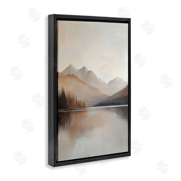 Stupell Industries Petal Prints Design | Muted Lake Neutral Landscape Wall Art