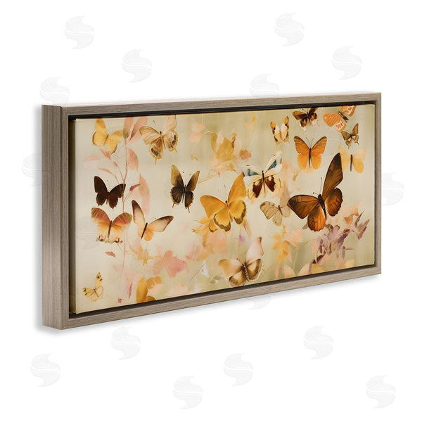 Stupell Industries Petal Prints Design | Neutral Butterfly Array Wall Art