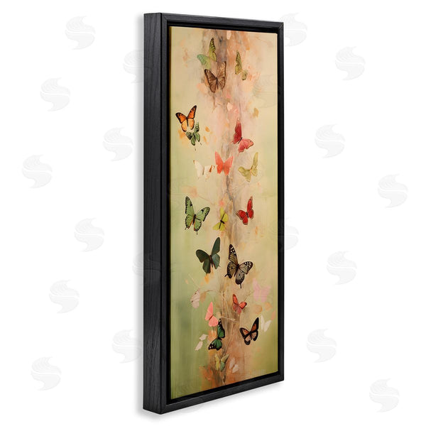 Stupell Industries Petal Prints Design | Neutral Butterfly Tower Wall Art