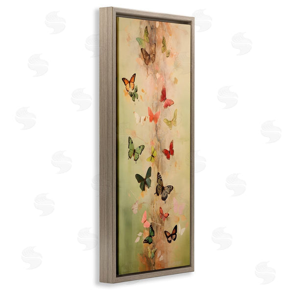 Stupell Industries Petal Prints Design | Neutral Butterfly Tower Wall Art