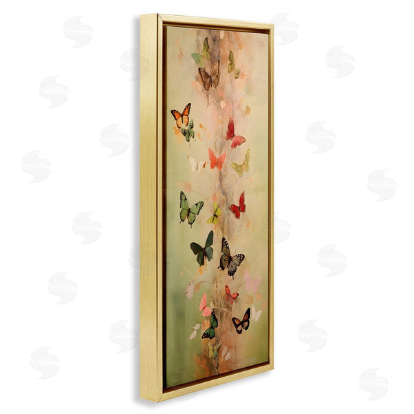 Stupell Industries Petal Prints Design | Neutral Butterfly Tower Wall Art