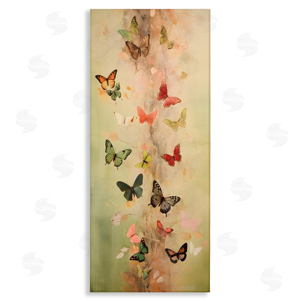 stupell industries Petal Prints Design | Neutral Butterfly Tower Wall Art