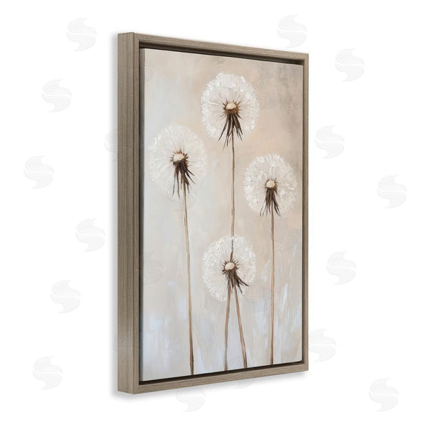 Stupell Industries Petal Prints Design | Neutral Dandelion Illustration Wall Art