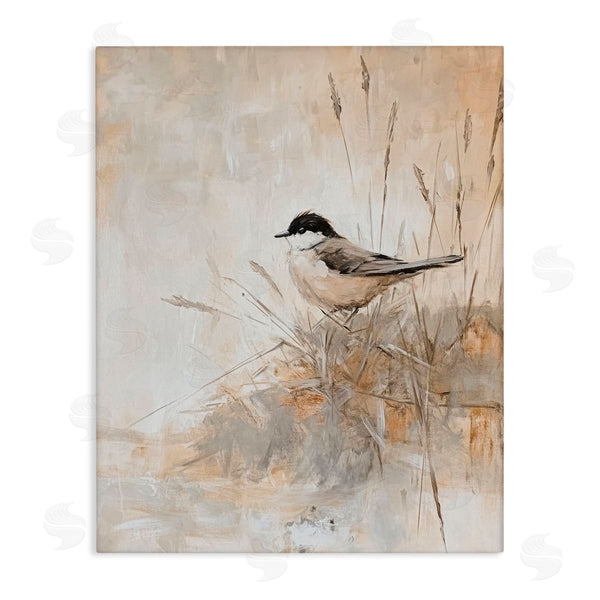 stupell industries Petal Prints Design | Neutral Hued Chickadee