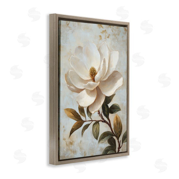 Stupell Industries Petal Prints Design | Open White Magnolia Flower Wall Art