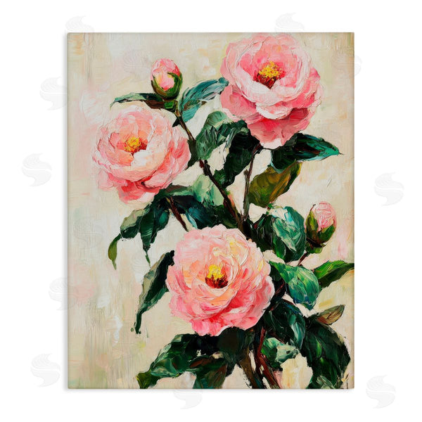 stupell industries Petal Prints Design | Painted Pink Poppies with Buds Wall Art