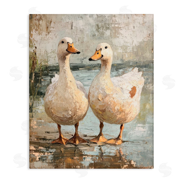 stupell industries Petal Prints Design | Partner Ducks Abstract Pond Wall Art