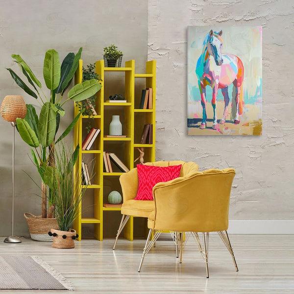 Stupell Industries Petal Prints Design | Pastel Hued Horse Wall Art