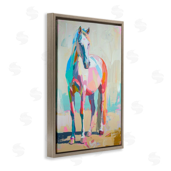 Stupell Industries Petal Prints Design | Pastel Hued Horse Wall Art