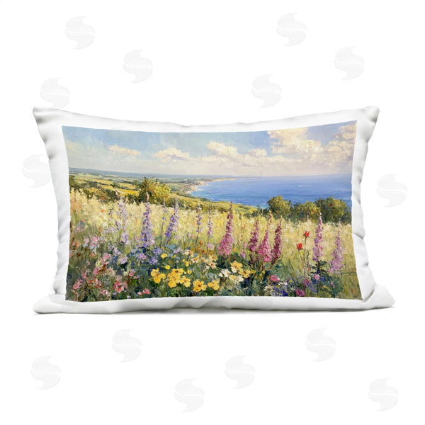 Stupell Industries Petal Prints Design | Pastel Hyacinth Seaside Garden Printed Throw Pillow