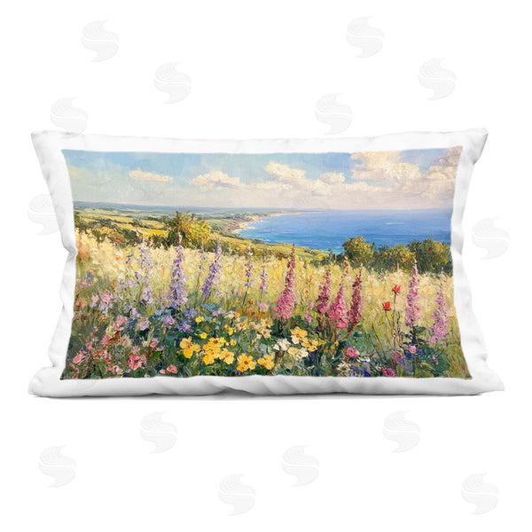 stupell industries Petal Prints Design | Pastel Hyacinth Seaside Garden Printed Throw Pillow