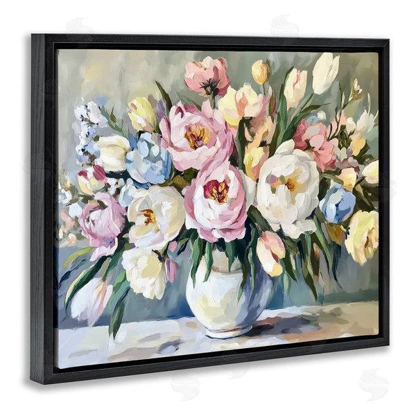 Stupell Industries Petal Prints Design | Pastel Peony Bunch Bouquet Wall Art