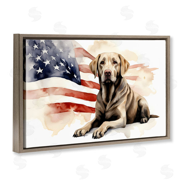 Stupell Industries Petal Prints Design | Patriotic Dog With Flag