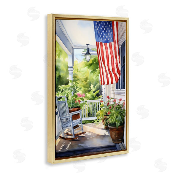 Stupell Industries Petal Prints Design | Patriotic Summer Porch