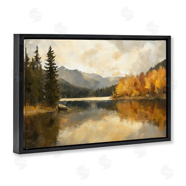 Stupell Industries Petal Prints Design | Peaceful Autumn River Scenery Wall Art