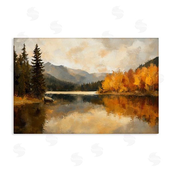 stupell industries Petal Prints Design | Peaceful Autumn River Scenery Wall Art