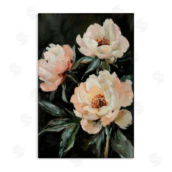 stupell industries Petal Prints Design | Peach Roses Floral Painting Wall Art