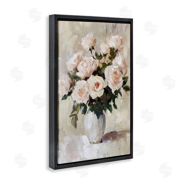 Stupell Industries Petal Prints Design | Peachy Roses In Flower Vase Wall Art