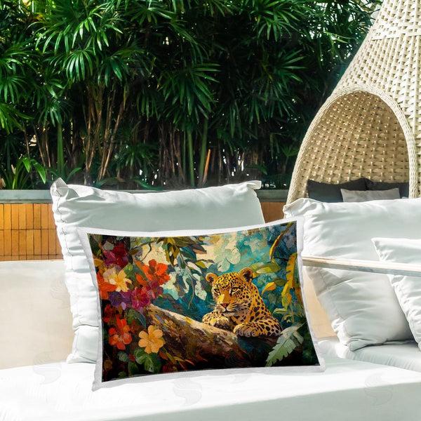 Stupell Industries Petal Prints Design | Perched Above Jungle Cat Printed Throw Pillow