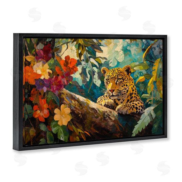 Stupell Industries Petal Prints Design | Perched Above Jungle Cat Wall Art