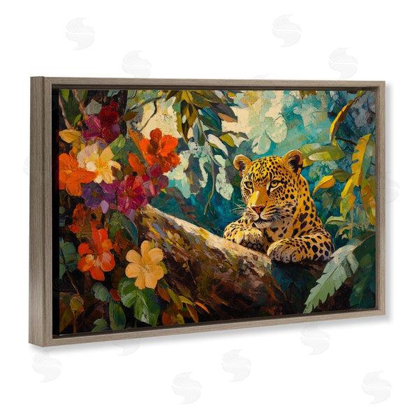 Stupell Industries Petal Prints Design | Perched Above Jungle Cat Wall Art