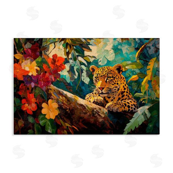 stupell industries Petal Prints Design | Perched Above Jungle Cat Wall Art