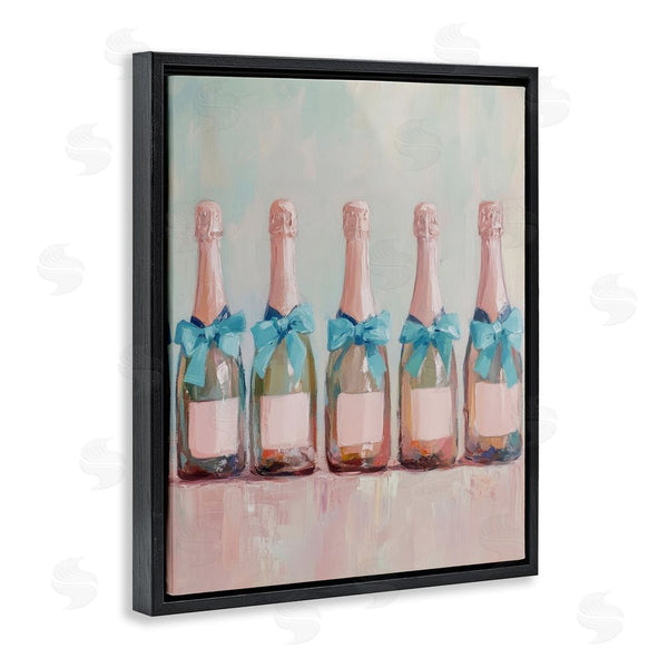 Stupell Industries Petal Prints Design | Pink And Blue Champagne Bottles Wall Art