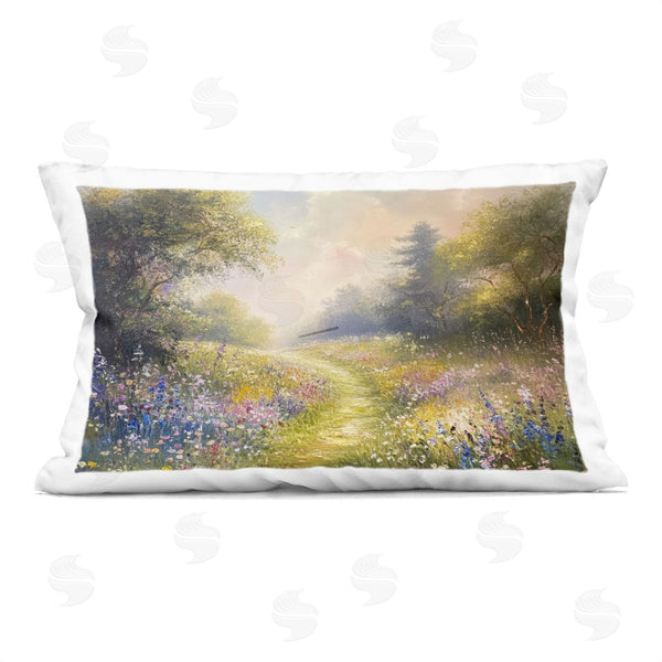 stupell industries Petal Prints Design | Pink & Blue Flower Daydream Printed Throw Pillow
