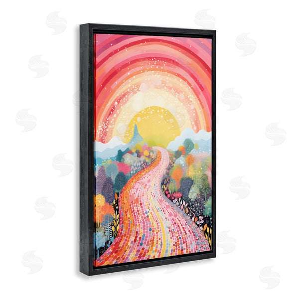 Stupell Industries Petal Prints Design | Pink Brick Road Journey