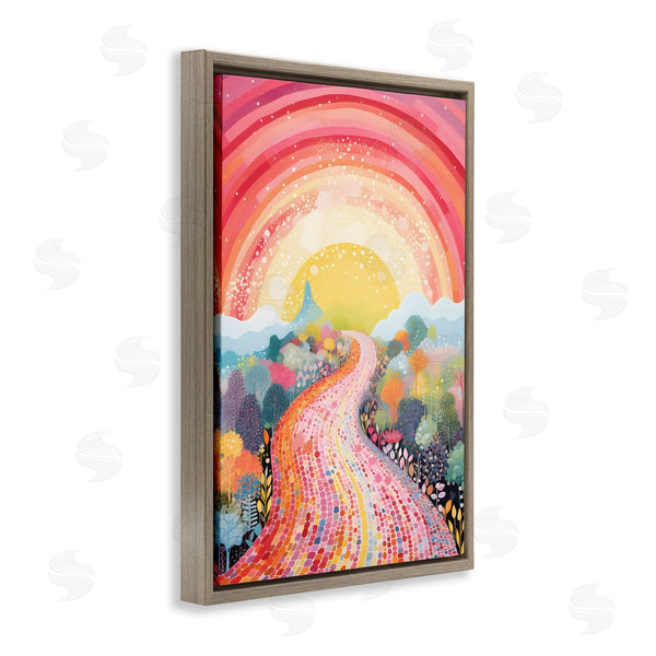 Stupell Industries Petal Prints Design | Pink Brick Road Journey