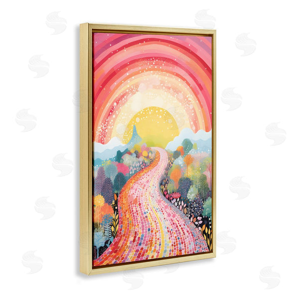 Stupell Industries Petal Prints Design | Pink Brick Road Journey