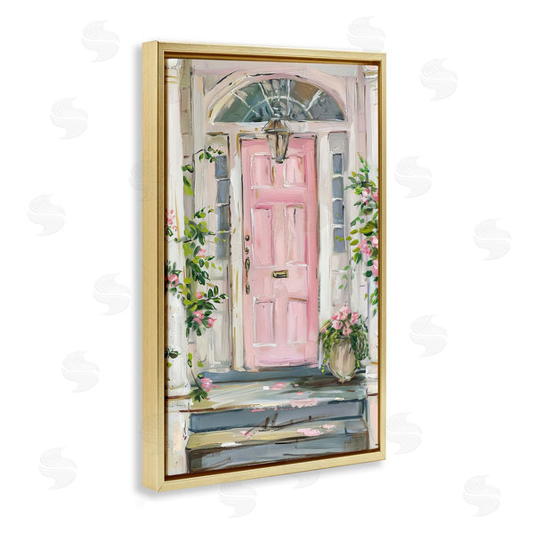 Stupell Industries Petal Prints Design | Pink Door Welcome Wall Art