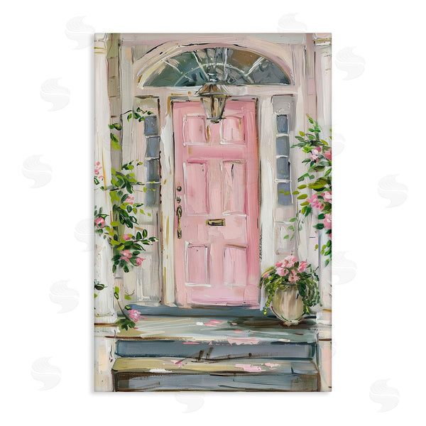 stupell industries Petal Prints Design | Pink Door Welcome Wall Art
