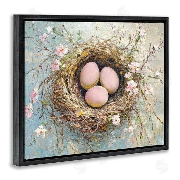 Stupell Industries Petal Prints Design | Pink Easter Egg Nest Wall Art
