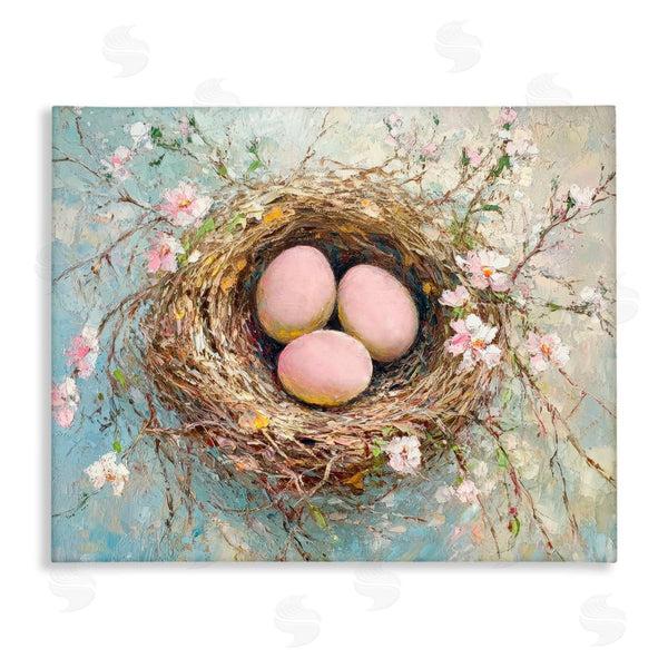 stupell industries Petal Prints Design | Pink Easter Egg Nest Wall Art