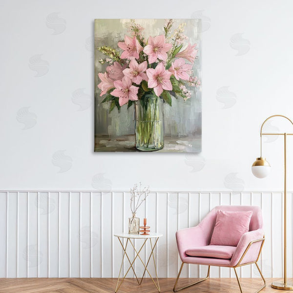 Stupell Industries Petal Prints Design | Pink Lily Floral Display Wall Art