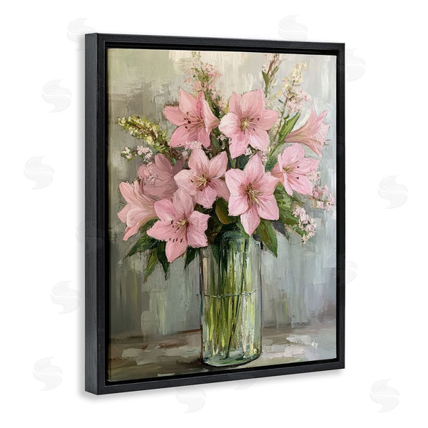 Stupell Industries Petal Prints Design | Pink Lily Floral Display Wall Art