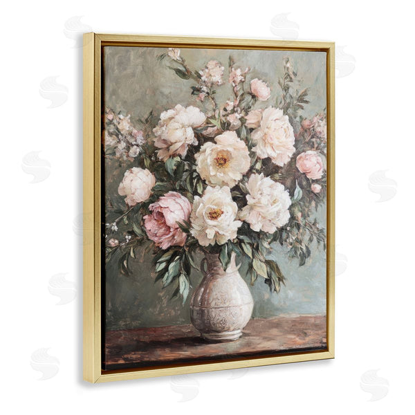 Stupell Industries Petal Prints Design | Pink Peonies Ornate Vase