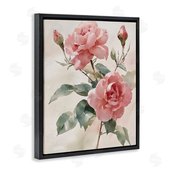 Stupell Industries Petal Prints Design | Pink Watercolor Roses And Buds Wall Art