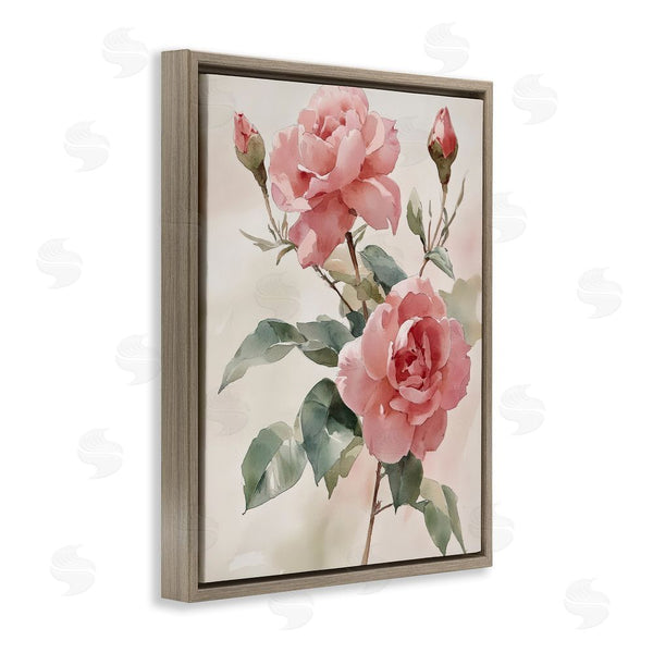 Stupell Industries Petal Prints Design | Pink Watercolor Roses And Buds Wall Art