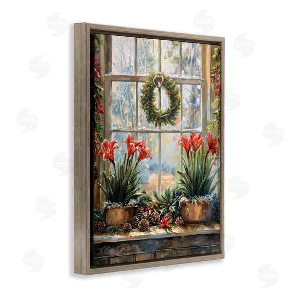 Stupell Industries Petal Prints Design | Planted Amaryllis Window View Wall Art