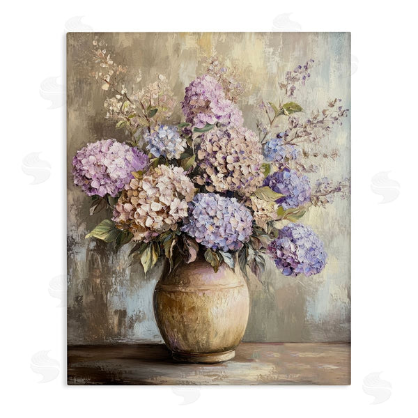 stupell industries Petal Prints Design | Purple Hydrangea Pottery